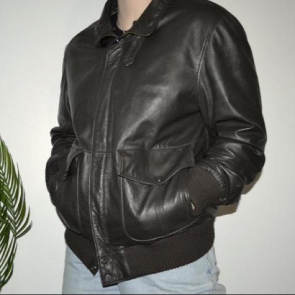 Vintage Genuine Balmain Lambskin Bomber Jacket